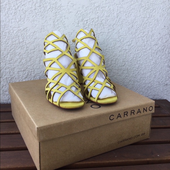 Carrano double ankle strap caged block heel sandal size 8. - Picture 2 of 7